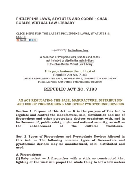 REPUBLIC ACTS : PHILIPPINE LAWS, STATUTES AND .
